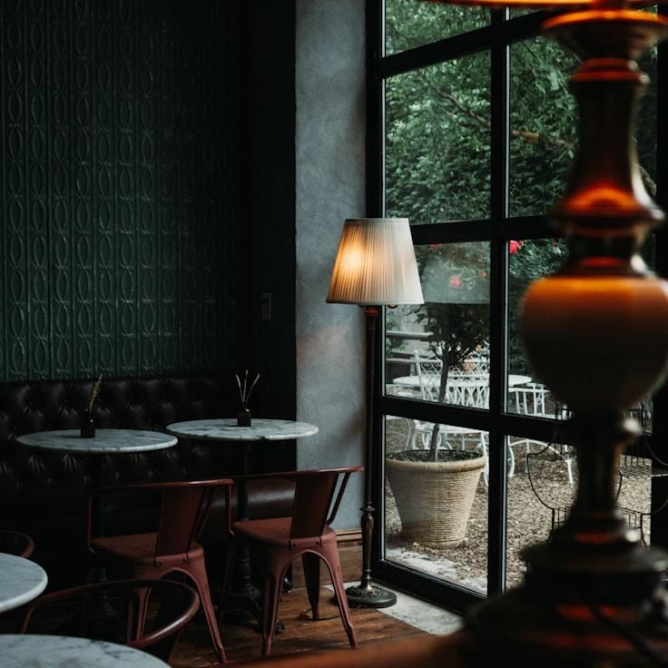 Restaurant interior with private family seating